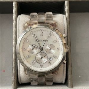 Clear Michael Kors oversized watch